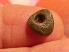 ANCIENT PRECOLUMBIAN MESOAMERICAN TRIANGLE GREEN JADE BEAD 10.9-4.1MM — photo 5