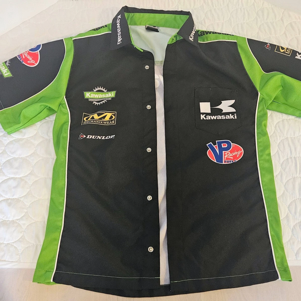Kawasaki Short Sleeve Button-Up Casual Button-Down Shirts for Men