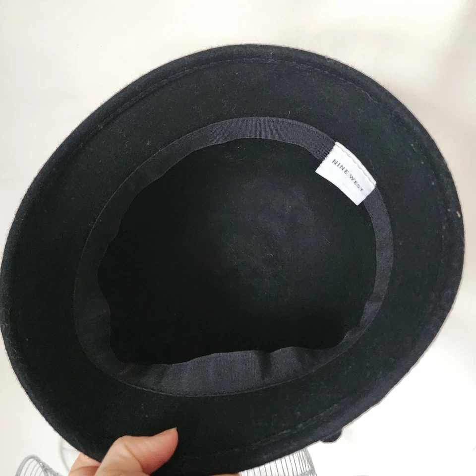 Nine West Black 100% Wool Hat One Size - Image 3 of 4