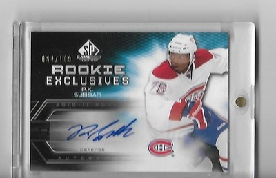 2010-11 SP Game Used Rookie Exclusives Autographs #REPS P.K. Subban 64/100
