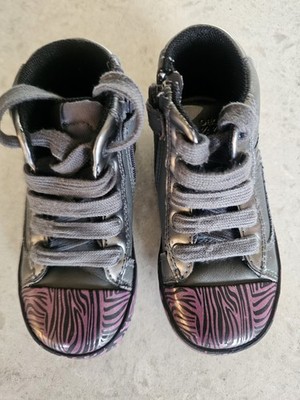 Geox Kids' High-Top Sneakers with Zebra Print Child SIZE 7