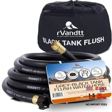 Manguera de agua de saneamiento gris/negro - Accesorios duraderos para autocaravana manguera de saneamiento negra