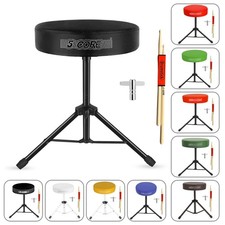5 Core Drum Throne 3" Padded Comfortable 330Lb Capacity Drummer Stool Adjustable