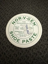 NOR-V-GEN SHOE PASTE Leather Waterproof Conditioner Shoe Boot 4 Oz NEW NOS