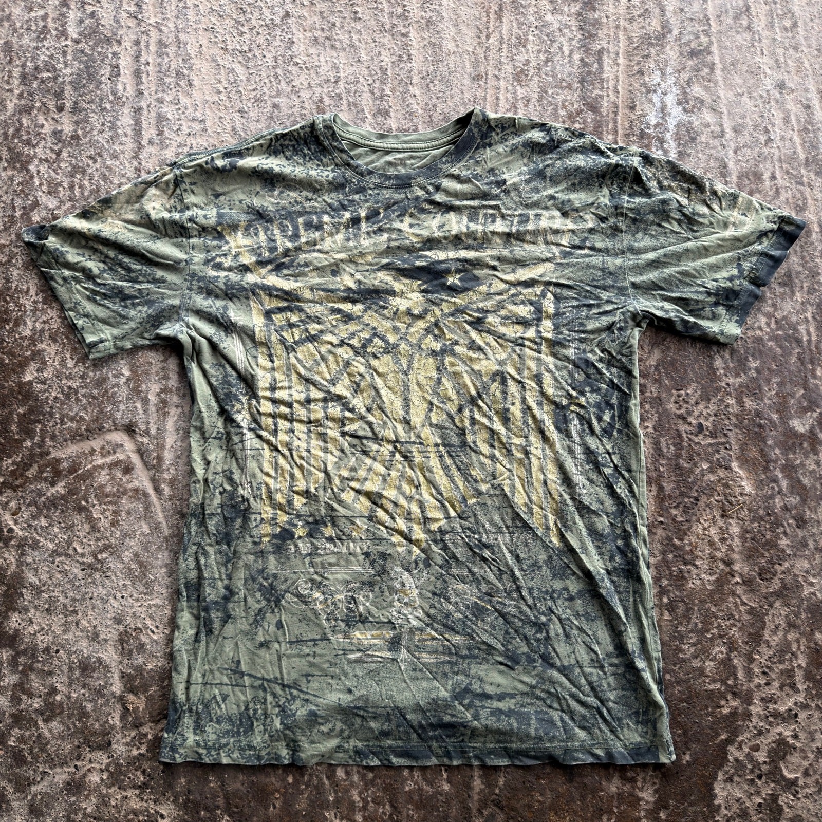 Vintage Xtreme Couture T-Shirt Graphic Mens Xl Green 00S Y2K Jessie Pinkman