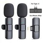 Wireless Lavalier Microphone Clip Mic For iPhone iPad Samsung Recording Vlog