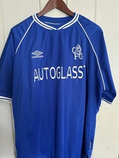 Chelsea FC Zola #25 UMBRO 1999-2001 Home Jersey Soccer Shirt Size XL