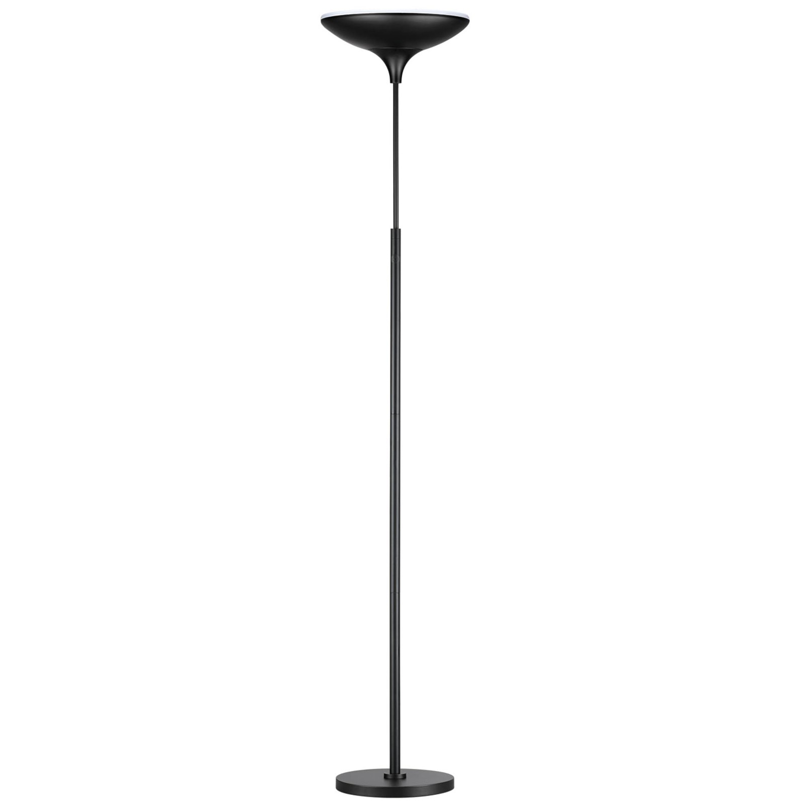 Globe Electric 71 In. Black Satin LED Floor Lamp Torchiere With Energy Star