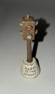 Cast Iron Keep to The Right Traffic Light 1930’s