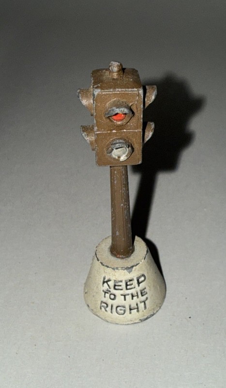 Cast Iron Keep to The Right Traffic Light 1930’s