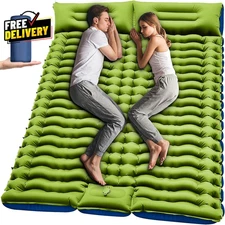 Double Sleeping Pad Self Inflating 4 Extra-Thick for 2 Person with Pillow B.....