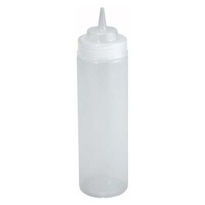 Wide Mouth Squeeze Bottles, 16 Ounce, Clear, Medium, 6-Piece
