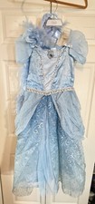 Disney Store Cinderella Princess Deluxe Dress Gown Costume Large 10 Tiara Boa