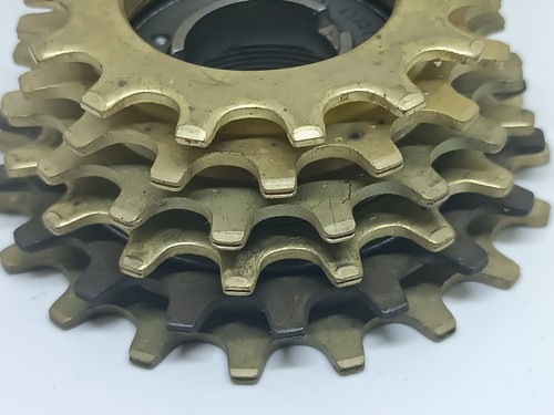 RUOTA LIBERA REGINA ORO GOLD 6v 14/19 t FREEWHEEL NEW IN BOX COLNAGO EROICA - Imagen 3 de 7