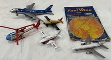 Vintage Diecast Aircraft Lot Majorette Matchbox Fast Wing DC10 Piper DHL USAF