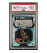 2022-23 Prizm - Rookie Auto Bennedict Mathurin PSA 10 #RSI-BMA Mojo Prizm /25 🔥