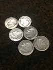 Lot Of 6  Roosevelt Dimes   1950 S