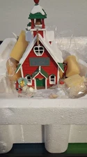 Illuminated Christmas Village House & Figurines – Holiday Décor – Pre-Owned