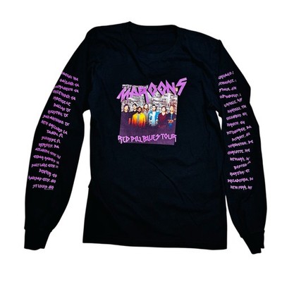 Maroon 5 Small Women Concert T-shirt Long Sleeve Music Casual
