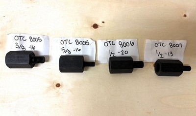 Multiple OTC  Internal/External Threaded Adapters for use with Push-Puller legs