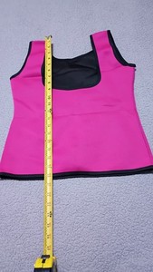 Women's Pink/Black Neoprene Sweat Vest 2XL Pullover Sleeveless Thermal Shaper