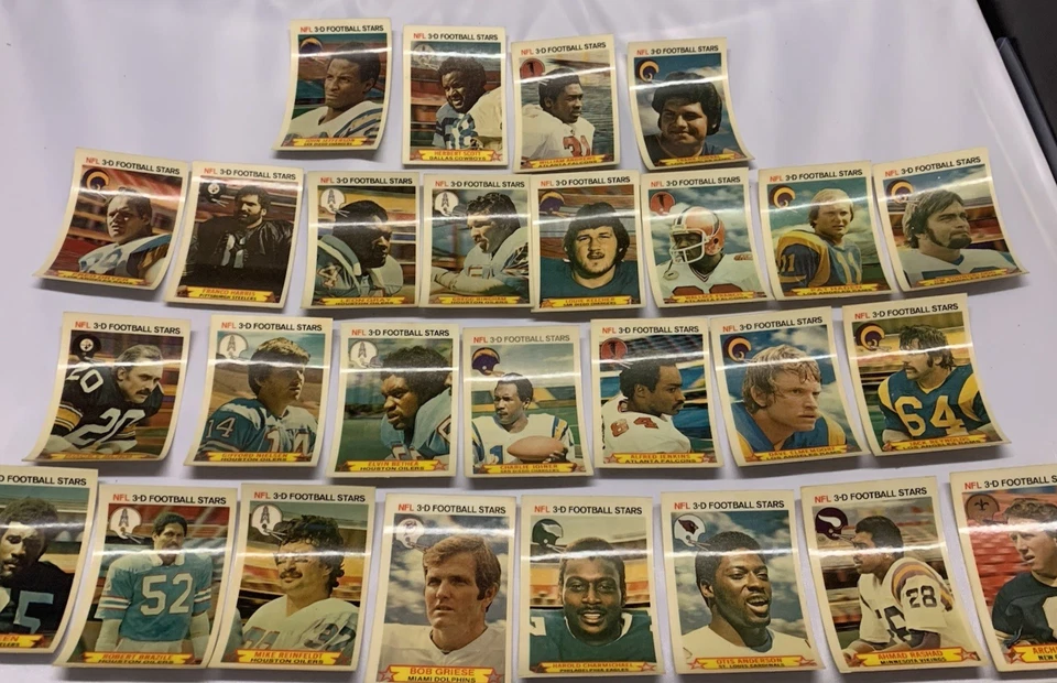 1980 Stop N Go 3-D NFL Football Stars Incomplete Partial Card Set 42 of 48 - Image 3 of 4