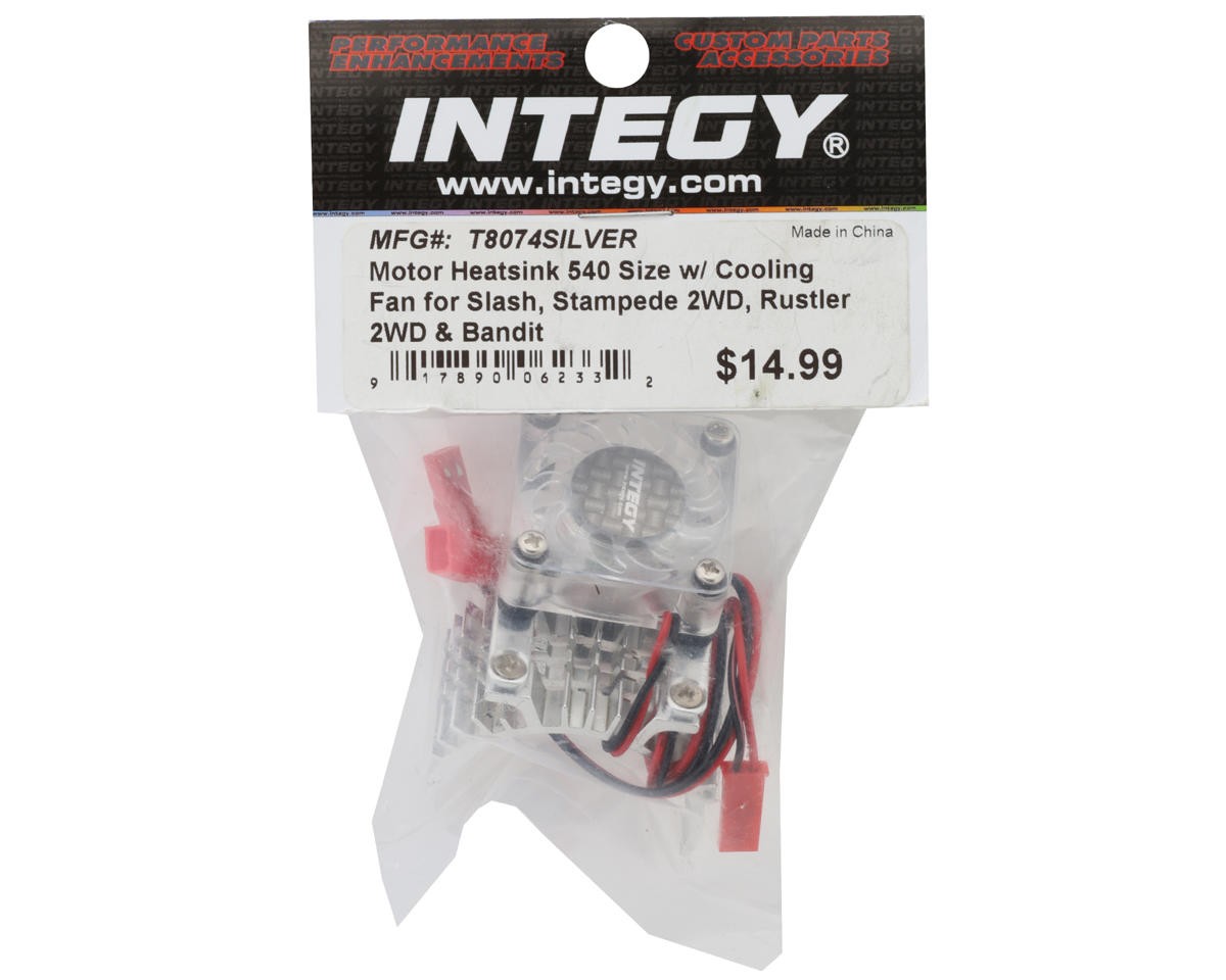 Team Integy 540 Motor Heatsink (Silver) (Traxxas&trade; Slash/Stampede/Rustler)