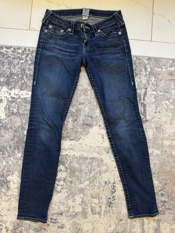 Women’s True Religion Skinny Blue Denim Jeans 29 Great Condition
