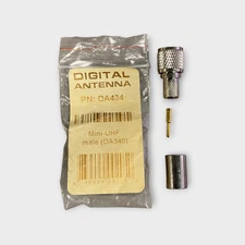 Digital Antenna DA434 Mini UHF Male Crimp Connector - New Old Stock