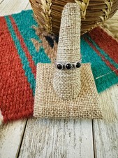 Handcrafted Black Onyx  Sterling Silver Band Ring