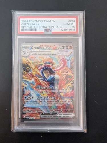 2024 POKEMON TWILIGHT MASQUERADE SIR #214 GRENINJA EX PSA 10