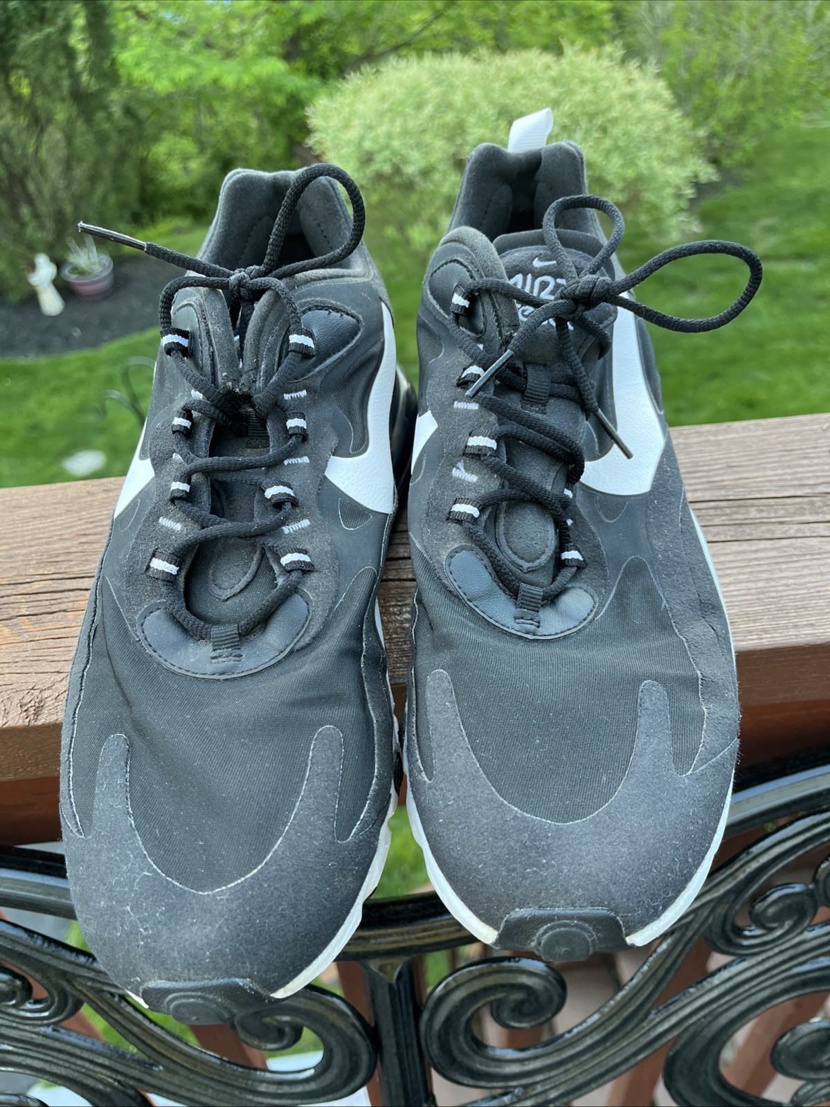 Nike Air 270 React Black And White Men’s Shoes Si… - image 4