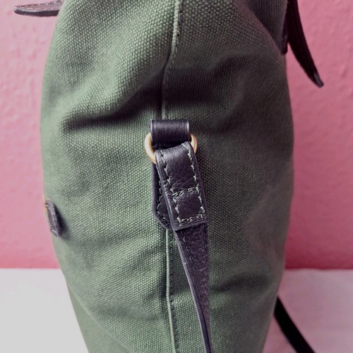 Bolso de Mano Mediano See By Chloé Verde y Negro Lona y Cuero Logo Repujado - Imagen 11 de 23