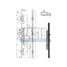 SERRATURA "MULTITOP PRO" CISA 49526 Entrata mm.25