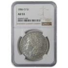 1886 O Morgan Dollar AU 53 NGC Silver $1 Coin Collectible SKU:I23307