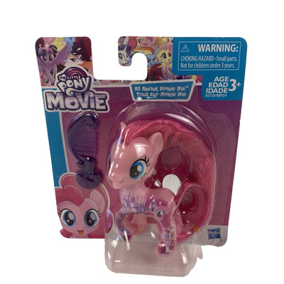 My Little Pony The Movie All About Pinkie Pie Brushable Figure Purple Comb 2017