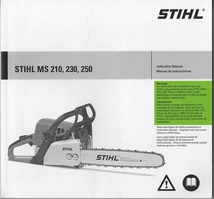 Original Stihl Parts Stihl Ms 210 230 250 Owners Manual Chainsaw Accessories Org Home Garden