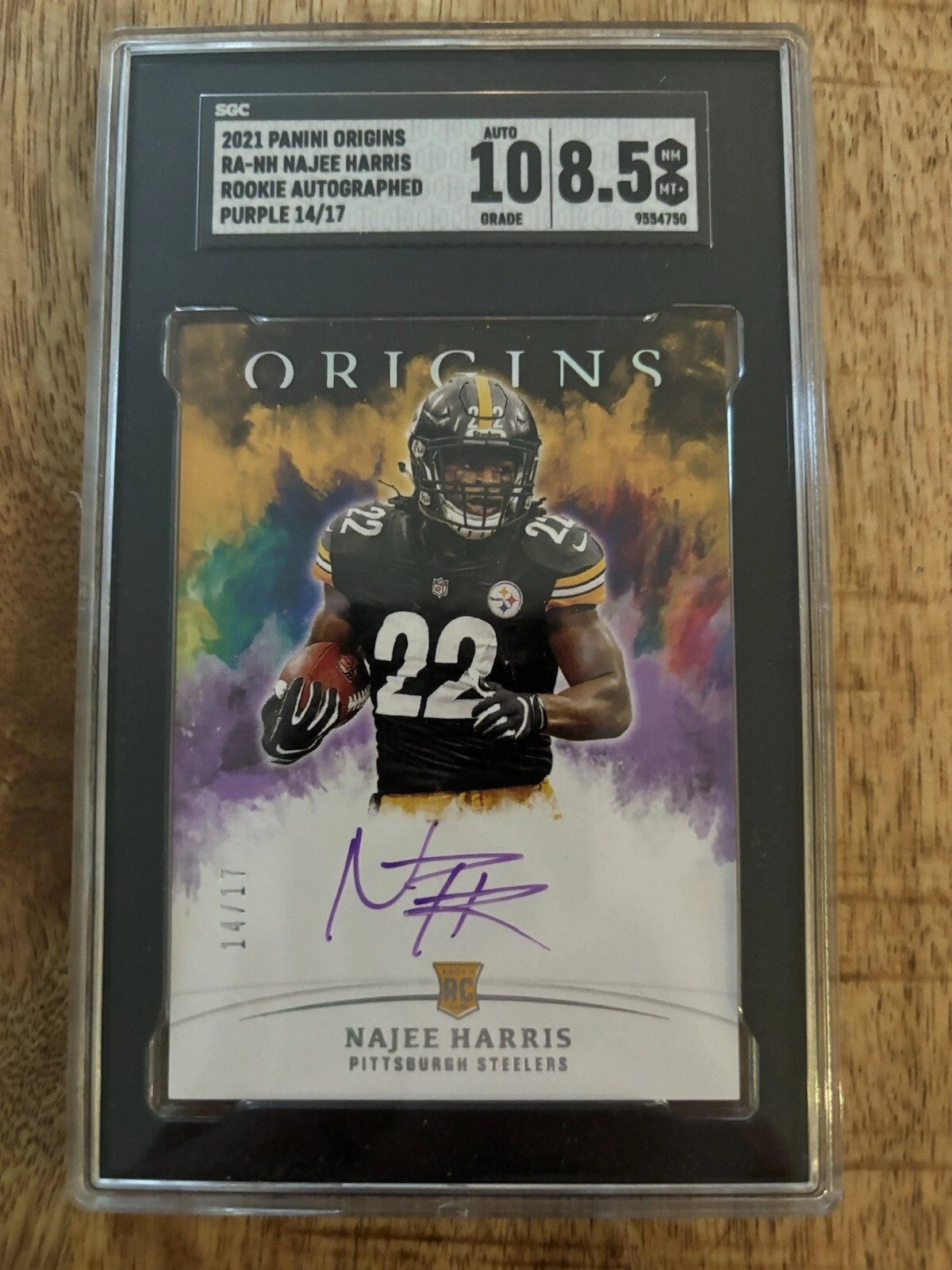 Najee Harris Panini Origins Rookie Autographs #RANH Purple