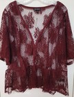 LANE BRYANT Women's Plus Size 18 / 20 Lace Short Sleeve Top Blouse NEW TAG