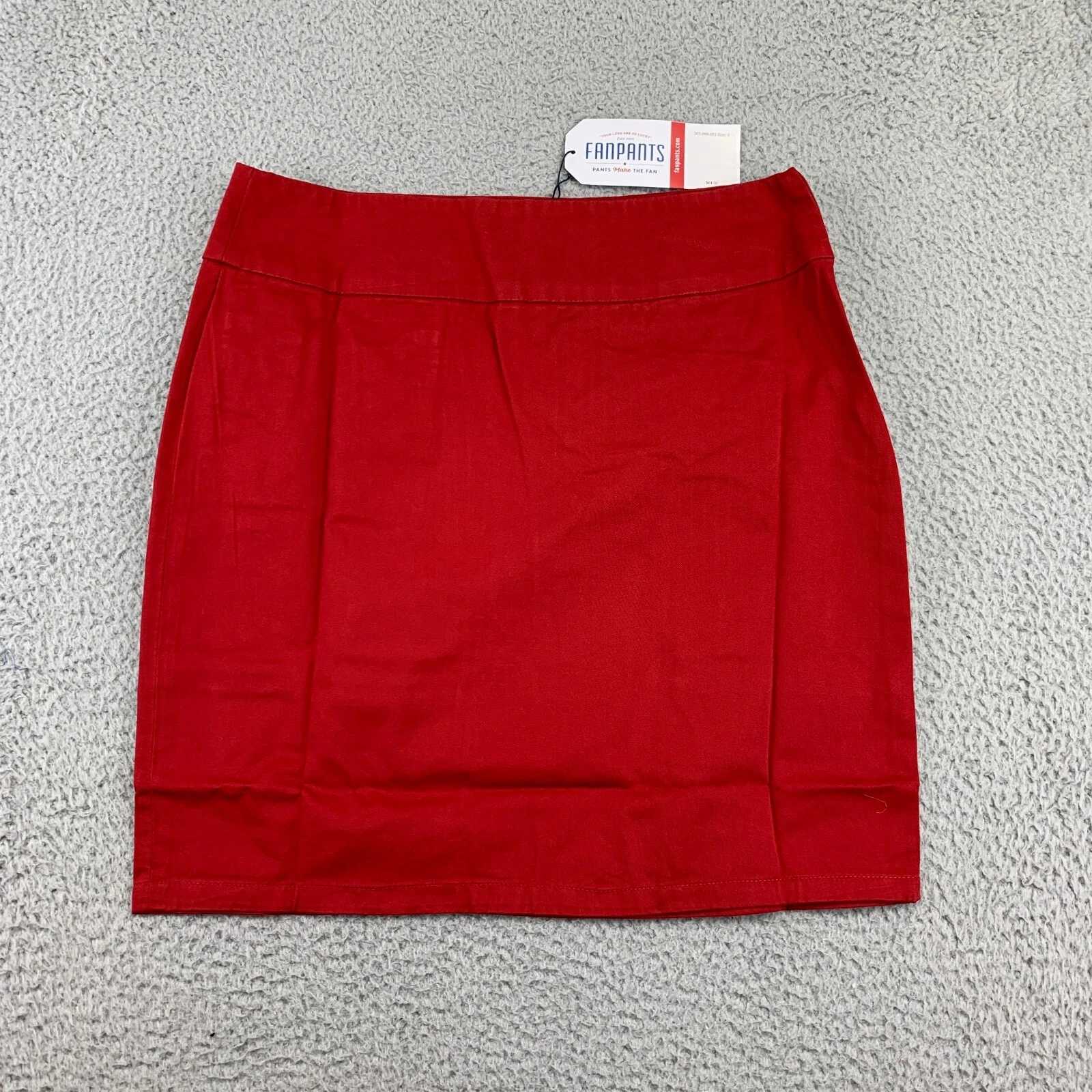 NWT FanPants Skirt Women's Size 6 Red Mid-Thigh Pencil Skirt MSRP $64