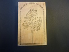 Flowers - In an Archway - Rubber Stamp - Wood Mounted - NEW