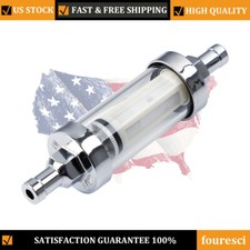 516 Inlet See-through Glass Petrol Diesel Inline Fuel Filter Reusable Washable 516 Inlet See-through Glass Petrol Diesel Inline Fuel Filter Reusable Washable