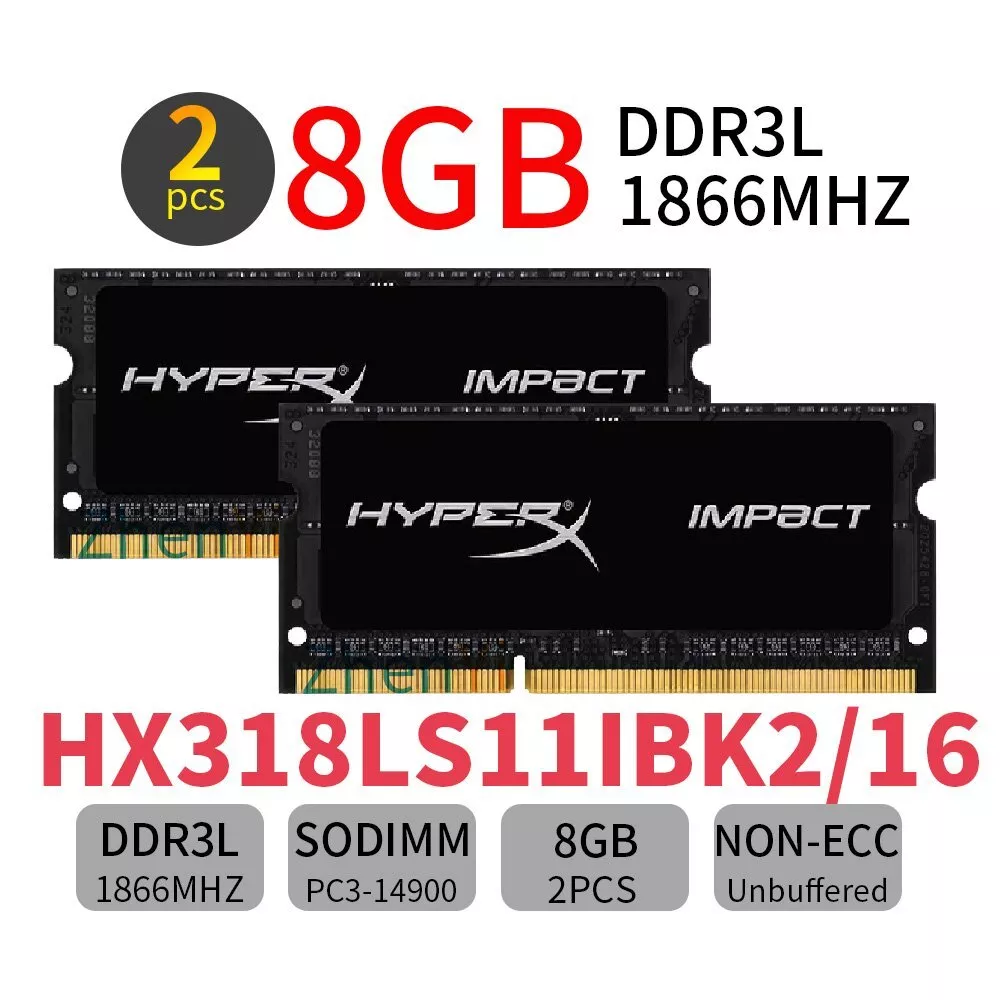 Kingston HyperX Impact 16GB 2x 8GB DDR3L 1866MHz HX318LS11IBK2 16