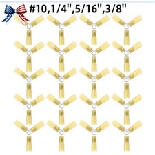 Yellow Heat Shrink Wire Connectors Automotive Copper Ring Terminals 12-10AWG
