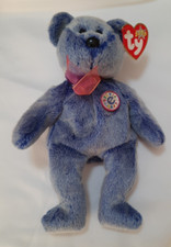 Ty Beanie Baby Periwinkle the Bear DOB February 8, 2000 MWMT Free Shipping