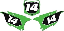KAWASAKI KX85 KX100 2014-2023 FACTORY LOOK NUMBER PLATE BACKGROUNDS
