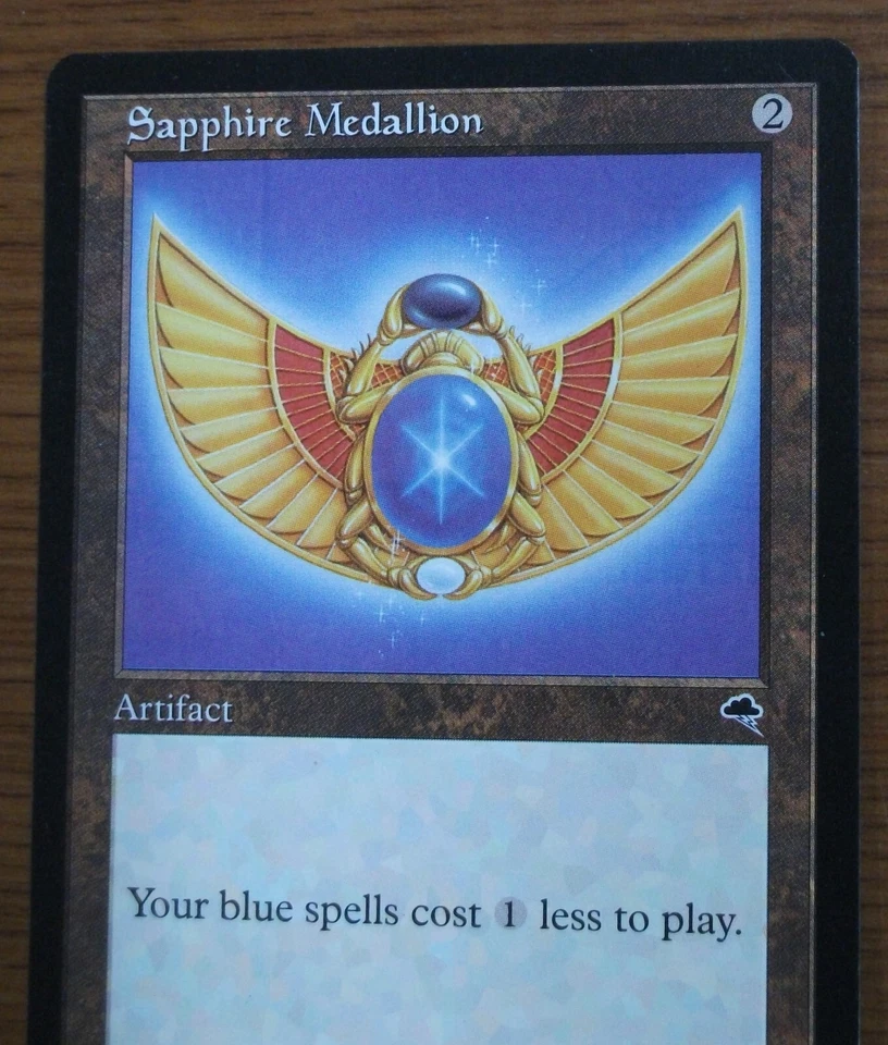 LP Sapphire Medallion Charlie Brown Misprint Tempest Magic the Gathering MtG - Image 4 of 4