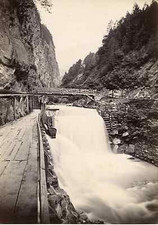 Switzerland, Tamina Fall Vintage Albumen Print Albumen Print 18x24  