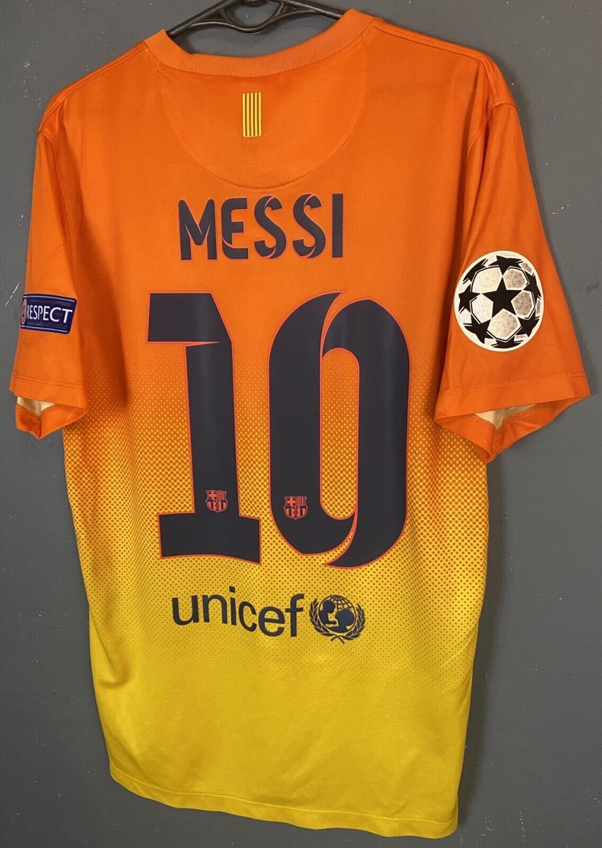 MEN FC BARCELONA 2012/2013 UEFA LEO MESSI 10 SOCCER FOOTBALL SHIRT