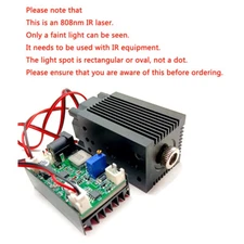 Focusable 808nm 500mW Infrared IR laser Diode Module+Driver & TTL& Fan